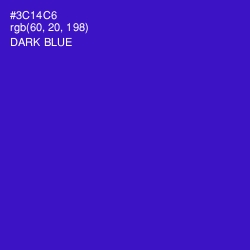 #3C14C6 - Dark Blue Color Image