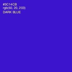 #3C14CB - Dark Blue Color Image
