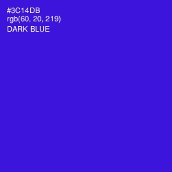#3C14DB - Dark Blue Color Image