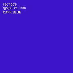 #3C15C6 - Dark Blue Color Image