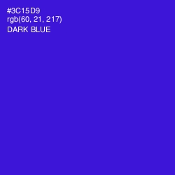 #3C15D9 - Dark Blue Color Image