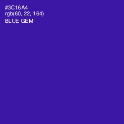 #3C16A4 - Blue Gem Color Image