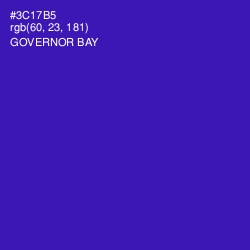 #3C17B5 - Governor Bay Color Image