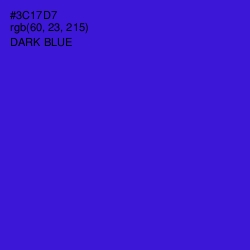 #3C17D7 - Dark Blue Color Image