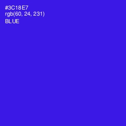 #3C18E7 - Blue Color Image