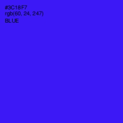 #3C18F7 - Blue Color Image