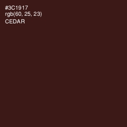 #3C1917 - Cedar Color Image