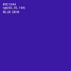 #3C19A4 - Blue Gem Color Image