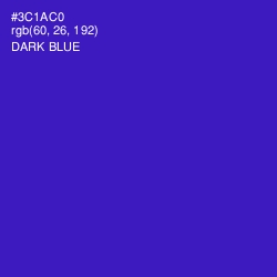 #3C1AC0 - Dark Blue Color Image