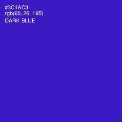 #3C1AC3 - Dark Blue Color Image