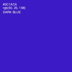 #3C1AC6 - Dark Blue Color Image