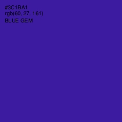 #3C1BA1 - Blue Gem Color Image