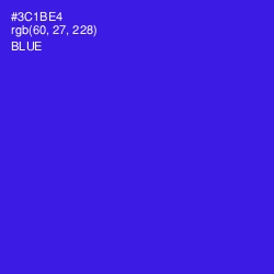 #3C1BE4 - Blue Color Image