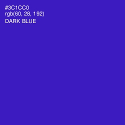 #3C1CC0 - Dark Blue Color Image