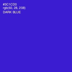 #3C1CD0 - Dark Blue Color Image