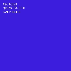 #3C1CDD - Dark Blue Color Image