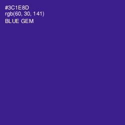 #3C1E8D - Blue Gem Color Image