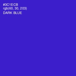 #3C1ECB - Dark Blue Color Image