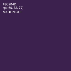 #3C204D - Martinique Color Image