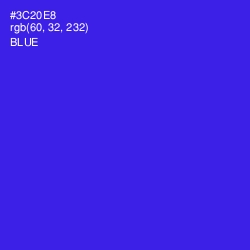 #3C20E8 - Blue Color Image