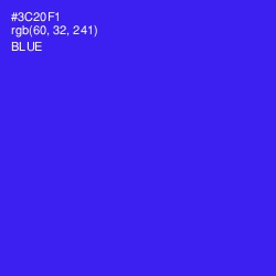 #3C20F1 - Blue Color Image
