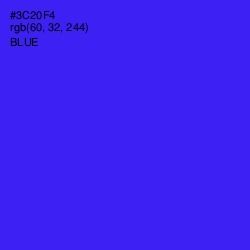 #3C20F4 - Blue Color Image