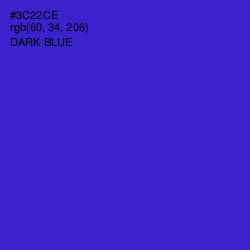 #3C22CE - Dark Blue Color Image