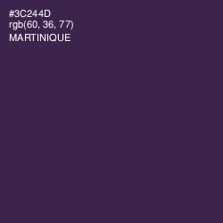 #3C244D - Martinique Color Image