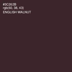 #3C262B - English Walnut Color Image