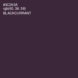 #3C263A - Blackcurrant Color Image