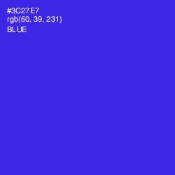 #3C27E7 - Blue Color Image