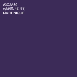 #3C2A59 - Martinique Color Image