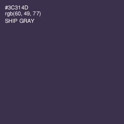 #3C314D - Ship Gray Color Image