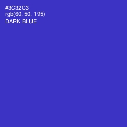 #3C32C3 - Dark Blue Color Image