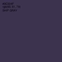 #3C334F - Ship Gray Color Image