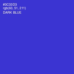 #3C33D3 - Dark Blue Color Image