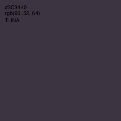 #3C3440 - Tuna Color Image