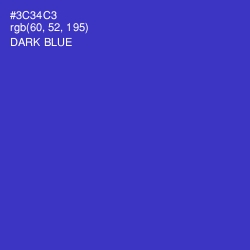 #3C34C3 - Dark Blue Color Image