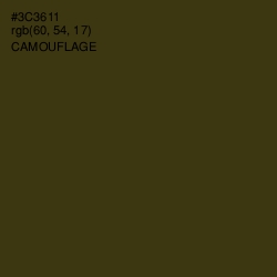 #3C3611 - Camouflage Color Image