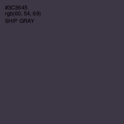 #3C3645 - Ship Gray Color Image