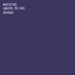 #3C3760 - Rhino Color Image