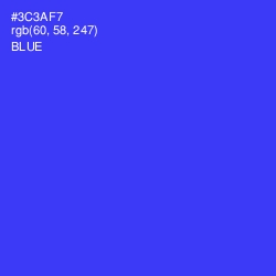 #3C3AF7 - Blue Color Image