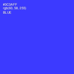 #3C3AFF - Blue Color Image