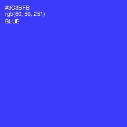#3C3BFB - Blue Color Image