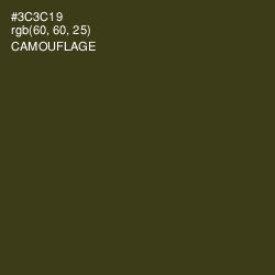 #3C3C19 - Camouflage Color Image