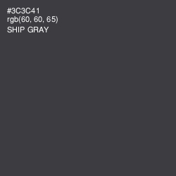 #3C3C41 - Ship Gray Color Image