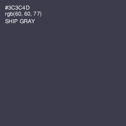 #3C3C4D - Ship Gray Color Image