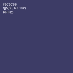#3C3C66 - Rhino Color Image
