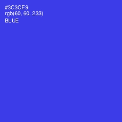 #3C3CE9 - Blue Color Image