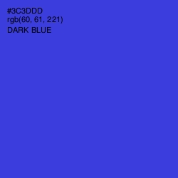 #3C3DDD - Dark Blue Color Image